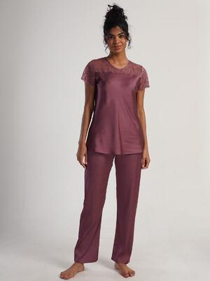 Купить Шелковая пижама с коротким рукавом VIENETTA 1612075133 в Украина