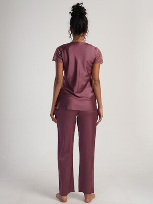 Купить Шелковая пижама с коротким рукавом VIENETTA 1612075133 в Украина в Lingerie.ua - Одяг для дому та відпочинку, Фото 6