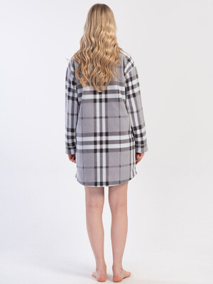 Купить Флисовый короткий халат на пуговицах VIENETTA 4030620188 в Украина в Lingerie.ua - Одяг для дому та відпочинку, Фото 3