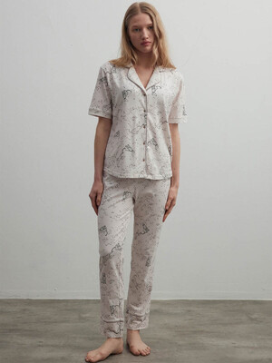 Купить Хлопковая классическая пижама с коротким рукавом HAYS 40261 в Украина в Lingerie.ua - Одяг для дому та відпочинку, Фото 1