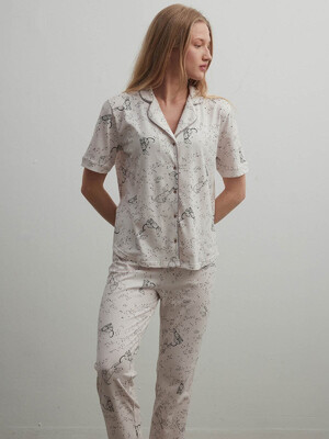 Купить Хлопковая классическая пижама с коротким рукавом HAYS 40261 в Украина в Lingerie.ua - Одяг для дому та відпочинку, Фото 2