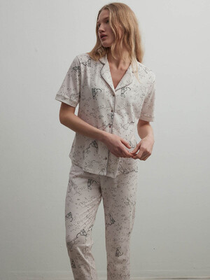 Купить Хлопковая классическая пижама с коротким рукавом HAYS 40261 в Украина в Lingerie.ua - Одяг для дому та відпочинку, Фото 3