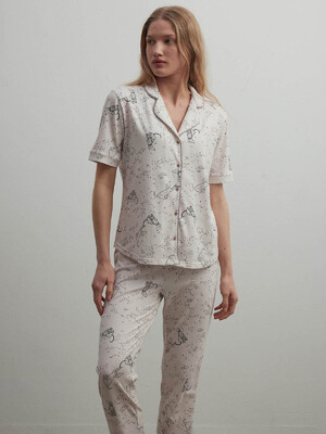 Купить Хлопковая классическая пижама с коротким рукавом HAYS 40261 в Украина в Lingerie.ua - Одяг для дому та відпочинку, Фото 5