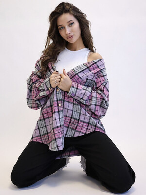 Купить Фланелевая рубашка в клетку тай-дай LINGERIE 170735 в Украина в Lingerie.ua - Одяг для дому та відпочинку, Фото 2