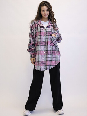 Купить Фланелевая рубашка в клетку тай-дай LINGERIE 170735 в Украина в Lingerie.ua - Одяг для дому та відпочинку, Фото 9