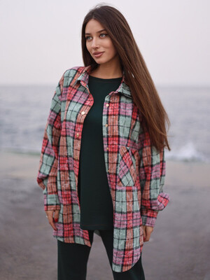 Купить Фланелевая рубашка в клетку тай-дай LINGERIE 170735 в Украина в Lingerie.ua - Одяг для дому та відпочинку, Фото 8