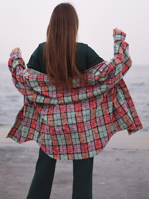 Купить Фланелевая рубашка в клетку тай-дай LINGERIE 170735 в Украина в Lingerie.ua - Одяг для дому та відпочинку, Фото 7