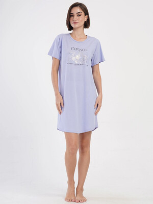 Купить Бавовняна туніка великого розміру з коротким рукавом VIENETTA 4053490000 в Украина в Lingerie.ua - Одяг для дому та відпочинку, Фото 4