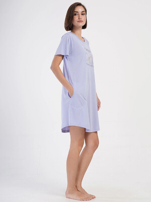 Купить Бавовняна туніка великого розміру з коротким рукавом VIENETTA 4053490000 в Украина в Lingerie.ua - Одяг для дому та відпочинку, Фото 6