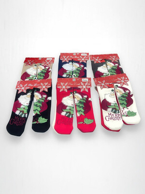 Купить Махровые носки с новогодним рисунком комплект 2 в 1 PIER LONE 2837 в Украина