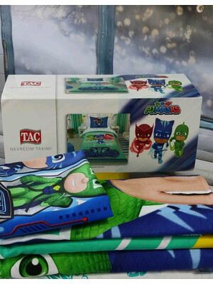 Купить Односпальный комплект постельного белья TAC Disney PJ Masks  Move с простыней на резинке в Украина в Lingerie.ua - Одяг для дому та відпочинку, Фото 2