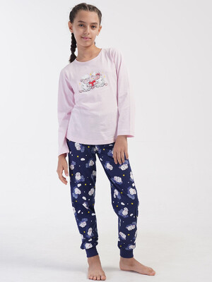 Купить Хлопковый домашний комплект для девочки с длинным рукавом VIENETTA 4052047559 в Украина в Lingerie.ua - Одяг для дому та відпочинку, Фото 4