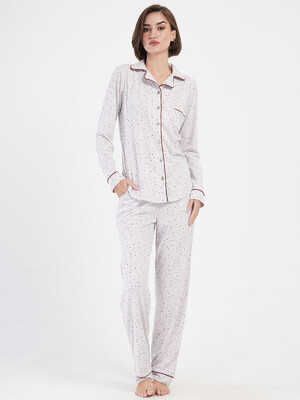 Купить Женская классическая пижама с длинным рукавом VIENETTA 4032256025 в Украина в Lingerie.ua - Одяг для дому та відпочинку, Фото 4