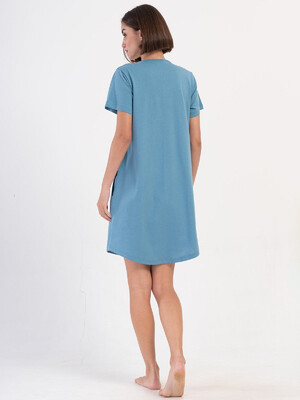 Купить Хлопковая туника с коротким рукавом VIENETTA 4070840000 в Украина в Lingerie.ua - Одяг для дому та відпочинку, Фото 4