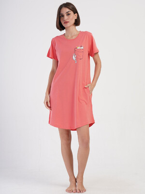 Купить Хлопковая туника с коротким рукавом VIENETTA 4070840000 в Украина в Lingerie.ua - Одяг для дому та відпочинку, Фото 8