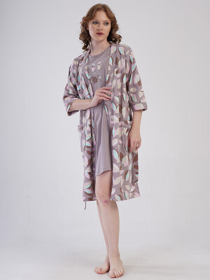 Купить Хлопковый комплект из ночной сорочки и халата VIENETTA 4091350821 в Украина в Lingerie.ua - Одяг для дому та відпочинку, Фото 14