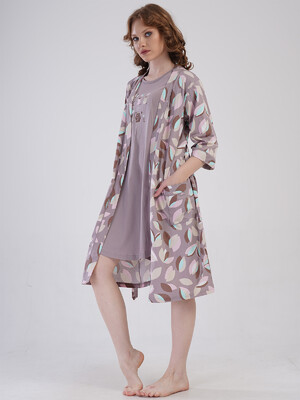 Купить Хлопковый комплект из ночной сорочки и халата VIENETTA 4091350821 в Украина в Lingerie.ua - Одяг для дому та відпочинку, Фото 10