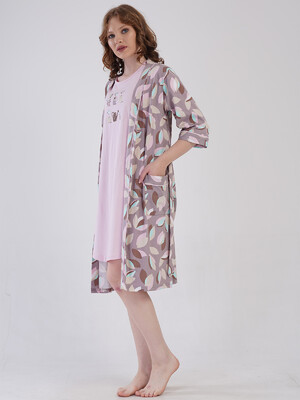 Купить Хлопковый комплект из ночной сорочки и халата VIENETTA 4091350821 в Украина в Lingerie.ua - Одяг для дому та відпочинку, Фото 5