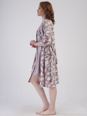 Купить Хлопковый комплект из ночной сорочки и халата VIENETTA 4091350821 в Украина в Lingerie.ua - Одяг для дому та відпочинку, Фото 4