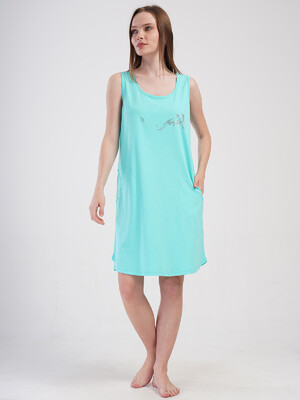 Купить Хлопковая летняя туника большого размера с карманами VIENETTA 4070620000 в Украина в Lingerie.ua - Одяг для дому та відпочинку, Видео