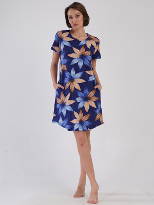 Купить Хлопковая туника с коротким рукавом VIENETTA 4085009199 в Украина в Lingerie.ua - Одяг для дому та відпочинку, Видео