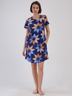 Купить Хлопковая туника с коротким рукавом VIENETTA 4085009199 в Украина в Lingerie.ua - Одяг для дому та відпочинку, Фото 4