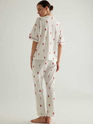 Купить Хлопковая классическая пижама с коротким рукавом HAYS 50459 в Украина в Lingerie.ua - Одяг для дому та відпочинку, Фото 3