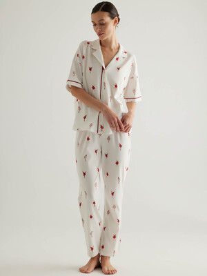 Купить Хлопковая классическая пижама с коротким рукавом HAYS 50459 в Украина в Lingerie.ua - Одяг для дому та відпочинку, Фото 6