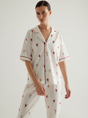 Купить Хлопковая классическая пижама с коротким рукавом HAYS 50459 в Украина в Lingerie.ua - Одяг для дому та відпочинку, Фото 7