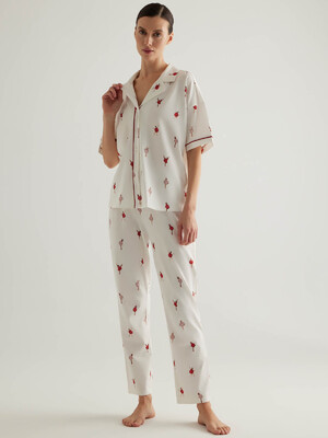 Купить Хлопковая классическая пижама с коротким рукавом HAYS 50459 в Украина в Lingerie.ua - Одяг для дому та відпочинку, Фото 8