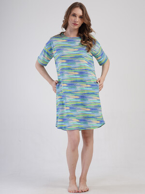 Купить Хлопковая туника с коротким рукавом VIENETTA 4083672052 в Украина в Lingerie.ua - Одяг для дому та відпочинку, Фото 2