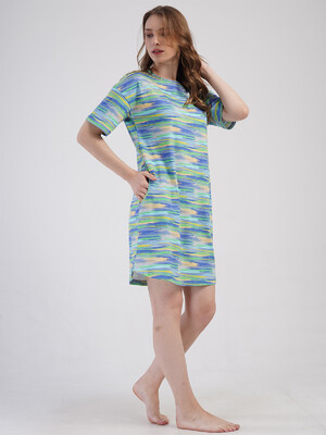 Купить Хлопковая туника с коротким рукавом VIENETTA 4083672052 в Украина в Lingerie.ua - Одяг для дому та відпочинку, Фото 5