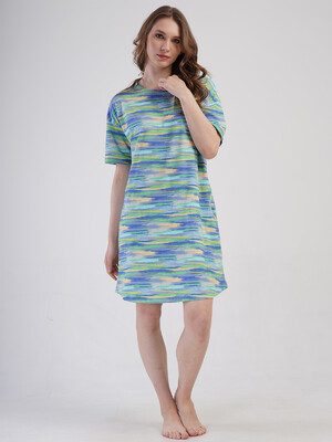 Купить Хлопковая туника с коротким рукавом VIENETTA 4083672052 в Украина в Lingerie.ua - Одяг для дому та відпочинку, Фото 8