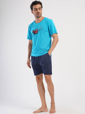 Купить Хлопковый костюм мужской с шортами VIENETTA MAN 4051370000 в Украина в Lingerie.ua - Одяг для дому та відпочинку, Фото 10