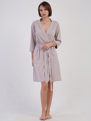 Купить Хлопковый халат женский на запах VIENETTA 4082691405 в Украина в Lingerie.ua - Одяг для дому та відпочинку, Фото 2