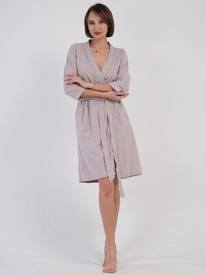Купить Хлопковый халат женский на запах VIENETTA 4082691405 в Украина в Lingerie.ua - Одяг для дому та відпочинку, Фото 3