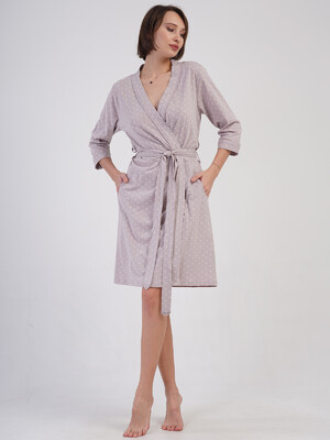Купить Хлопковый халат женский на запах VIENETTA 4082691405 в Украина в Lingerie.ua - Одяг для дому та відпочинку, Фото 5