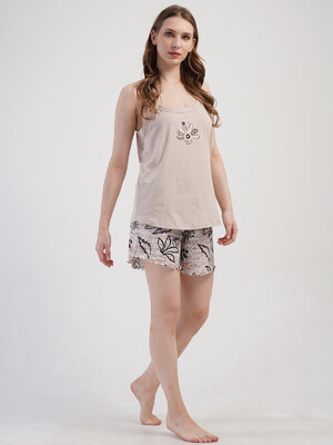 Купить Хлопковый комплект женский из майки и шорт VIENETTA 4083164474 в Украина в Lingerie.ua - Одяг для дому та відпочинку, Фото 4