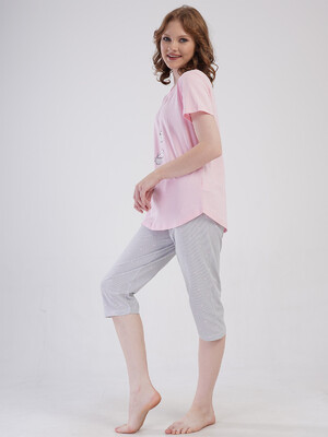 Купить Бавовняний літній комплект з капрі VIENETTA 4080252838 в Украина в Lingerie.ua - Одяг для дому та відпочинку, Фото 2