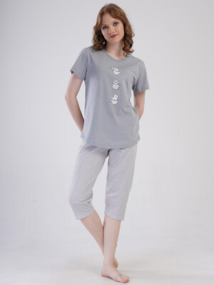 Купить Бавовняний літній комплект з капрі VIENETTA 4080252838 в Украина в Lingerie.ua - Одяг для дому та відпочинку, Фото 11