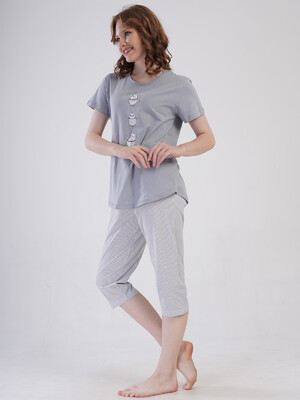 Купить Бавовняний літній комплект з капрі VIENETTA 4080252838 в Украина в Lingerie.ua - Одяг для дому та відпочинку, Фото 9