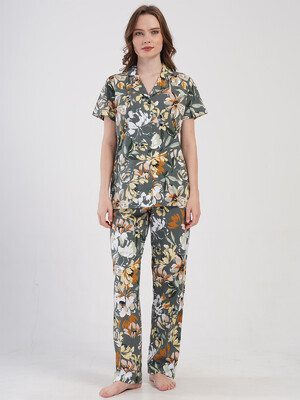 Хлопковая классическая пижама с коротким рукавом VIENETTA 4080200171