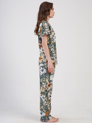 Купить Бавовняна класична піжама з коротким рукавом VIENETTA 4080200171 в Украина в Lingerie.ua - Одяг для дому та відпочинку, Фото 2