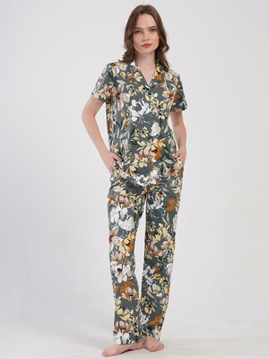 Купить Бавовняна класична піжама з коротким рукавом VIENETTA 4080200171 в Украина в Lingerie.ua - Одяг для дому та відпочинку, Фото 3