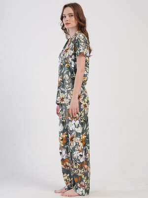 Купить Бавовняна класична піжама з коротким рукавом VIENETTA 4080200171 в Украина в Lingerie.ua - Одяг для дому та відпочинку, Фото 4