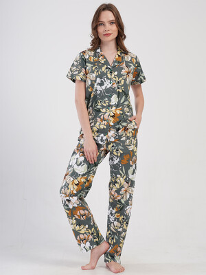 Купить Бавовняна класична піжама з коротким рукавом VIENETTA 4080200171 в Украина в Lingerie.ua - Одяг для дому та відпочинку, Фото 6