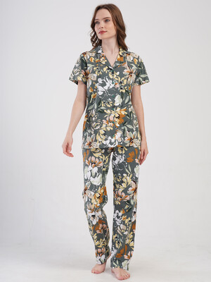 Купить Бавовняна класична піжама з коротким рукавом VIENETTA 4080200171 в Украина в Lingerie.ua - Одяг для дому та відпочинку, Фото 8