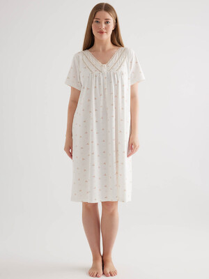 Купить Хлопковая ночная сорочка большого размера с коротким рукавом HAYS 50205 в Украина в Lingerie.ua - Одяг для дому та відпочинку, Фото 1