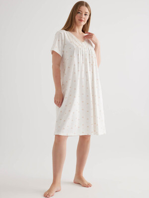 Купить Хлопковая ночная сорочка большого размера с коротким рукавом HAYS 50205 в Украина в Lingerie.ua - Одяг для дому та відпочинку, Фото 3