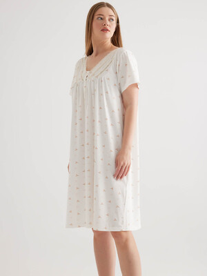 Купить Хлопковая ночная сорочка большого размера с коротким рукавом HAYS 50205 в Украина в Lingerie.ua - Одяг для дому та відпочинку, Фото 4